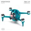WRAPGRADE Skin Compatible with DJI FPV | Full-wrap (Caribbean Blue) view 2