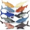 Axbotoy 10 Pack Shark Toys,8" Soft and Stretchy Realistic Shark Toy Set,Floating Bathtub Toys and Birthday Party Favors for Boys Girls Kids view 1