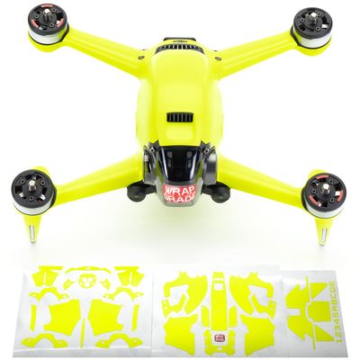 WRAPGRADE Skin Compatible with DJI FPV | Full-wrap (NEON Yellow)
