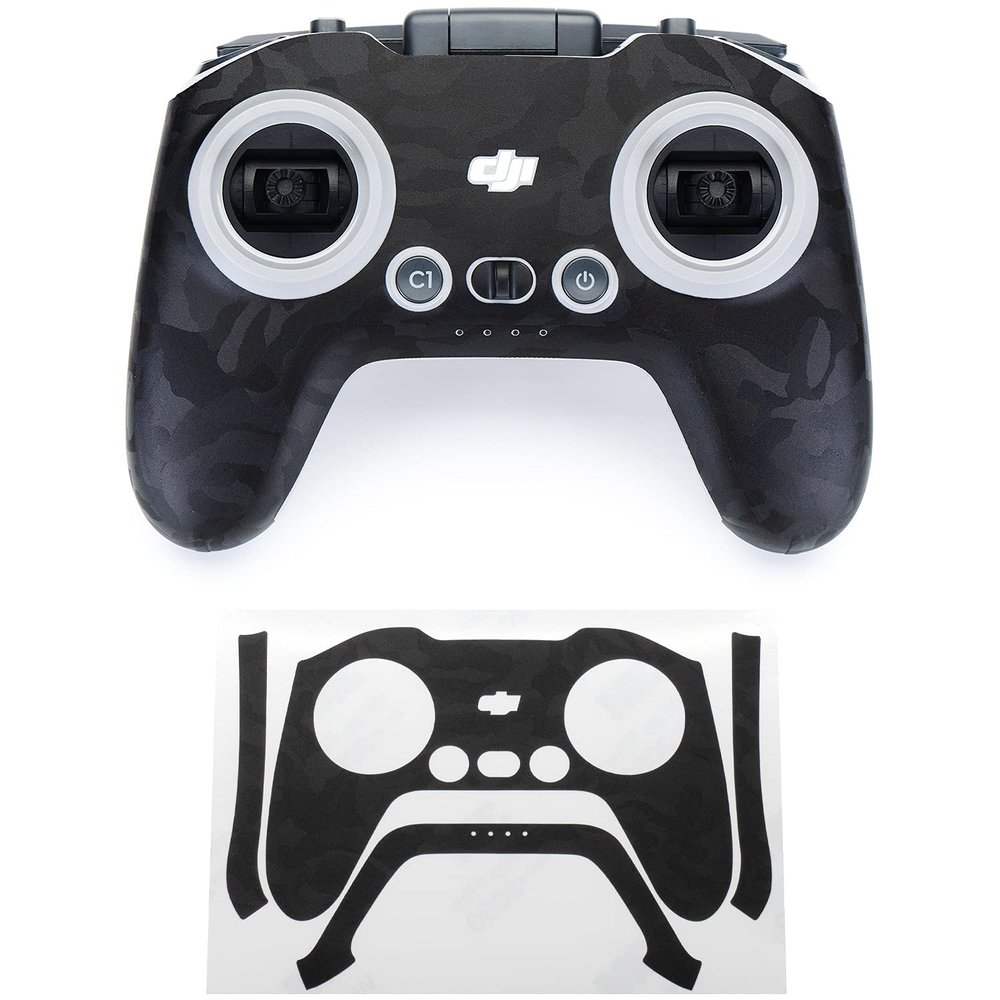 WRAPGRADE Skin Compatible with DJI FPV/DJI FPV Remote Controller 3 (Black Bumpy CAMO)
