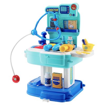Toyvian Kit for Kids and Toddlers- 31Pcs Kids Doctor playset- 2 in 1 Pretend Play Doctor Kit Toys Scoolbag for Boys and Girls