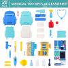 Toyvian Kit for Kids and Toddlers- 31Pcs Kids Doctor playset- 2 in 1 Pretend Play Doctor Kit Toys Scoolbag for Boys and Girls view 2