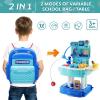 Toyvian Kit for Kids and Toddlers- 31Pcs Kids Doctor playset- 2 in 1 Pretend Play Doctor Kit Toys Scoolbag for Boys and Girls view 3