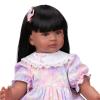 Angelbaby 60cm 24inch Reborn Baby Twins Dolls Black Boy and Girl Look Real African American Reborn Toddlers Realistic Silicone Biracial Newborn Bebe Doll and Accessories for Kid view 2