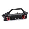 Metal Front Bumper with Lights for 1/10 RC Crawler Traxxas TRX4 Axial SCX10 90046 & SCX10 III AXI03007 AXI03003 (Style B) - 1 Set Black view 1