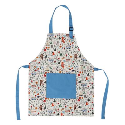 Kids Apron with Pocket, Children Aprons with Adjustable Neck Strap for Baking Painting Cooking, 40 x 50cm