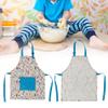 Kids Apron with Pocket, Children Aprons with Adjustable Neck Strap for Baking Painting Cooking, 40 x 50cm view 3