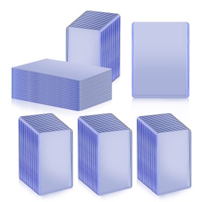 Chinco 100 Pieces 3" x 4" Baseball Card Holder Sleeves Plastic Hard Card Protectors for Baseball, Football, Basketball& Sports Cards(Clear)