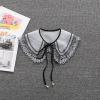 New Women Lace Fake Collar Blouse Cloud Shoulder Doll Collar Detachable Shirt Collar Blouse Top Women Clothes Accessories (Size : 11) view 2