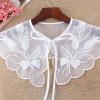 New Women Lace Fake Collar Blouse Cloud Shoulder Doll Collar Detachable Shirt Collar Blouse Top Women Clothes Accessories (Size : 12) view 2