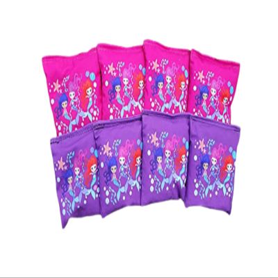Mermaid Cornhole Bags Corn Toss Games Regulation Canvas Bags (Whole Corn)