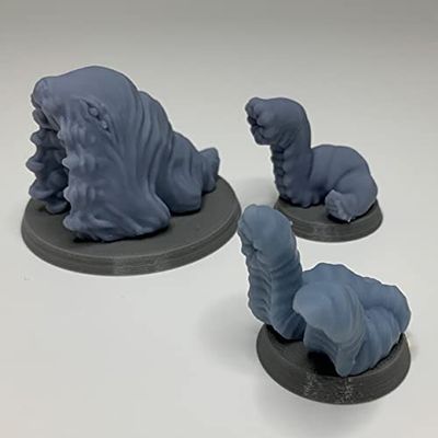 HERO Creations Giant Leech Figurine Miniature (Gray/Unpainted) - RPG - Roleplaying Games - Dungeons and Dragons - Pathfinder - Diorama