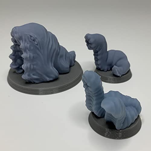 HERO Creations Giant Leech Figurine Miniature (Gray/Unpainted) - RPG - Roleplaying Games - Dungeons and Dragons - Pathfinder - Diorama