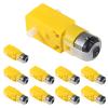 ACEIRMC 10pcs TT Magnetic Gearbox Engine DC Electric Motor 3V-6V Dual Shaft Geared DIY for Arduino Smart Car Robot Toys Cars Chassis Models Vibration Products (I Shape 1:48 Reduction Ratio) view 1