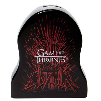 Department 56 Game of Thrones The Iron Throne Coin Bank, 7.5 Inch, Black