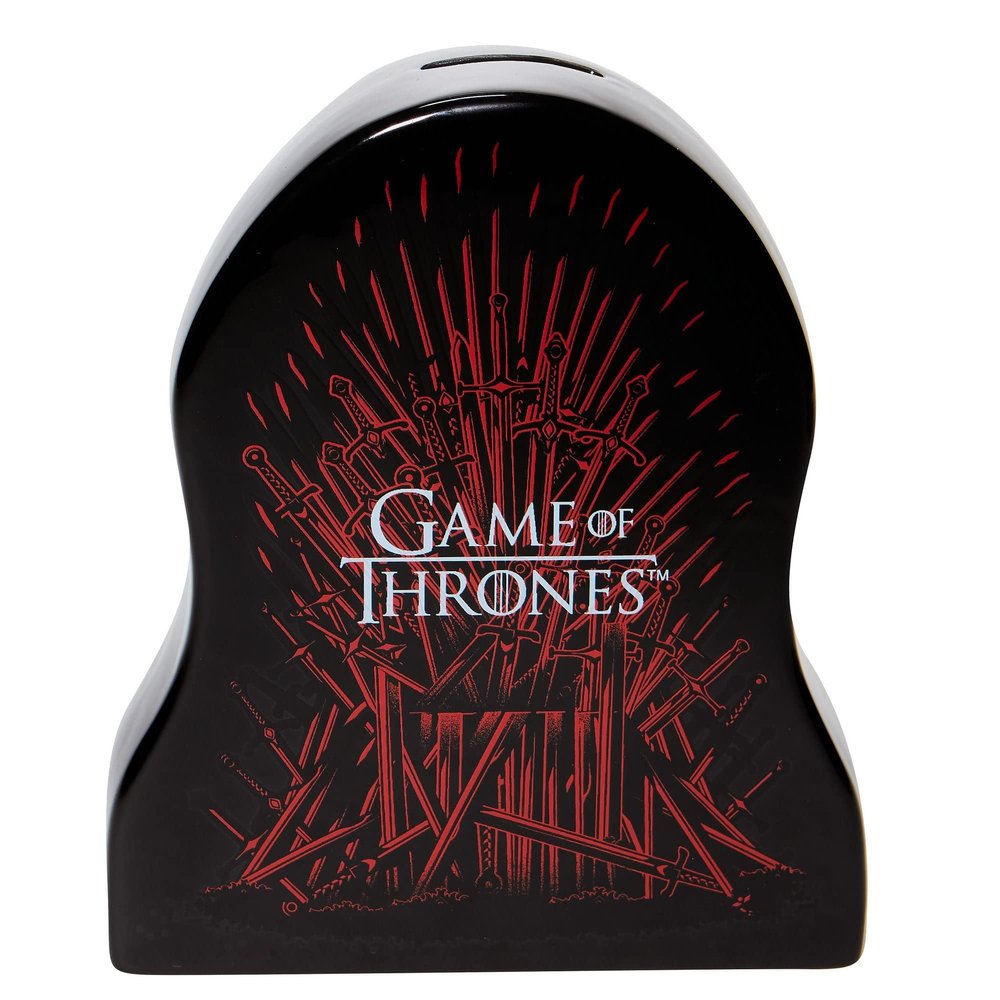 Department 56 Game of Thrones The Iron Throne Coin Bank, 7.5 Inch, Black