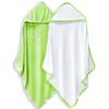 2 Pack Baby Bath Towel - Rayon Made from Bamboo, Ultra Soft Hooded Towels for Babies,Toddler,Infant - Newborn Essential -Perfect Baby Registry Gifts for Boy Girl (White and Green, 30 x 30 Inch) view 1