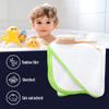 2 Pack Baby Bath Towel - Rayon Made from Bamboo, Ultra Soft Hooded Towels for Babies,Toddler,Infant - Newborn Essential -Perfect Baby Registry Gifts for Boy Girl (White and Green, 30 x 30 Inch) view 3