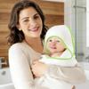 2 Pack Baby Bath Towel - Rayon Made from Bamboo, Ultra Soft Hooded Towels for Babies,Toddler,Infant - Newborn Essential -Perfect Baby Registry Gifts for Boy Girl (White and Green, 30 x 30 Inch) view 4