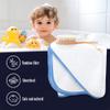 2 Pack Baby Bath Towel - Rayon Made from Bamboo, Ultra Soft Hooded Towels for Babies,Toddler,Infant - Newborn Essential -Perfect Baby Registry Gifts for Boy Girl (White and Navy Blue, 30 x 30 Inch) view 3