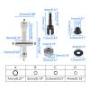 Rchobbytop 4 Sets 12mm Wheel Hex Drive Hub Adapter & Steel Stub Axle & M4 Lock Nut & Wrench, Replace Parts of 102042 (02134) 122042 02033 for 1/10 RC Truck HSP 94108 94111 94123 94124 94170, Black view 3