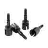 Rchobbytop 4 Sets 12mm Wheel Hex Drive Hub Adapter & Steel Stub Axle & M4 Lock Nut & Wrench, Replace Parts of 102042 (02134) 122042 02033 for 1/10 RC Truck HSP 94108 94111 94123 94124 94170, Black view 4