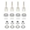 Rchobbytop 4 Sets 12mm Wheel Hex Drive Hub Adaptor & Steel Stub Axle & M4 Locknut Washers for 1/10 RC Car, Replace Parts of 102042 (02134) 122042 02033 for HSP 94108 94111 94123 94124 94170, Silver view 1