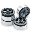 4Pcs 2.2" Beadlock Wheels Rims for 1/10 Axial Wraith 90048 RR10 TRX-4 RC Rock Crawler Car (Titanium Black) view 2