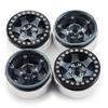 4Pcs 2.2" Beadlock Wheels Rims for 1/10 Axial Wraith 90048 RR10 TRX-4 RC Rock Crawler Car (Titanium Black) view 3