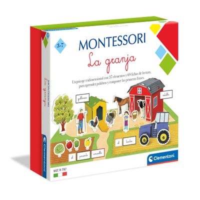 Clementoni - The Farm, Educational Montessori Animals Children's Game, 3 Years, Multicoloured (55428)