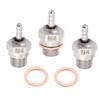 3 Packs 70117 RC Medium Hot Glow Plug No.4 N4 Spark Engine Parts for Traxxas Redcat HPI HSP 1/8 1/10 RC Car Truck Buggy view 1