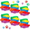 Chalyna 36 Pieces Paw Print Rubber Bracelets Paw Print Silicone Wristband Dog Patrol Stretch Bracelets in 6 Solid Colors Animal Theme Waterproof Wristband for Student Activity Party Supplies view 1