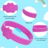Chalyna 36 Pieces Paw Print Rubber Bracelets Paw Print Silicone Wristband Dog Patrol Stretch Bracelets in 6 Solid Colors Animal Theme Waterproof Wristband for Student Activity Party Supplies view 4