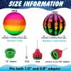 2 Pcs Swimming Pool Diving Balls 9 Inch Underwater Pool Watermelon Rainbow Inflatable Ball with Hose Adapter for Under Water Passing Dribbling Diving for Adult(Rainbow Fruit Style) view 2