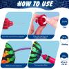 2 Pcs Swimming Pool Diving Balls 9 Inch Underwater Pool Watermelon Rainbow Inflatable Ball with Hose Adapter for Under Water Passing Dribbling Diving for Adult(Rainbow Fruit Style) view 3