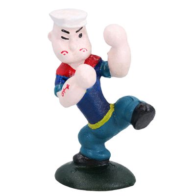 AB Tools Kung Fu Popeye Sailor Man Mascot Figure Statue Cast Iron Metal Decoration