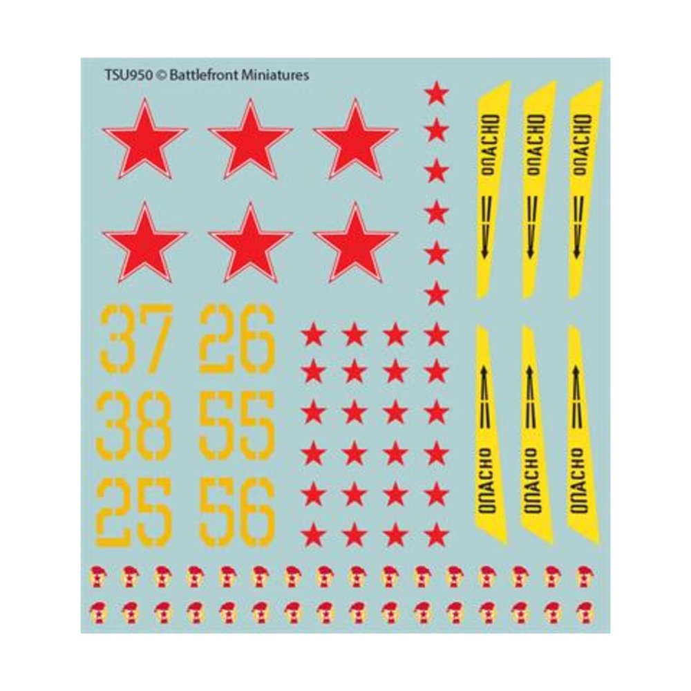 Battlefront Miniatures World War III: Team Yankee - Soviet Decal Set