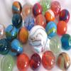 Big Game Toys~25 Mixed Assortment Pak-A-Game Glass Marbles Shooter red Blue Yellow Orange Glass Swirl lot Random Assortment Shooter vase Filler Aquarium Decor view 1