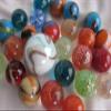 Big Game Toys~25 Mixed Assortment Pak-A-Game Glass Marbles Shooter red Blue Yellow Orange Glass Swirl lot Random Assortment Shooter vase Filler Aquarium Decor view 3