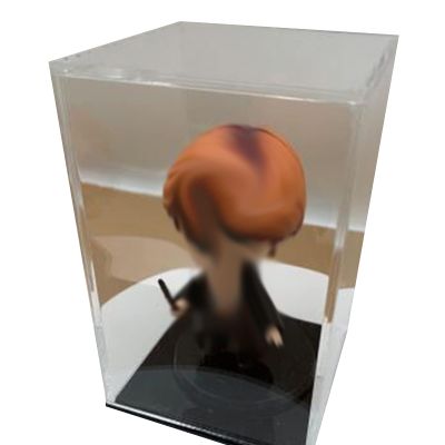 JYMENLING YANJINGYJ Display Clear Case, Protection Showcase, Acrylic Box, Dustproof for Pop Figures Display Diecast Car Black Base Size Can Be Customized (Color : Clear, Size : 18x14x37cm)