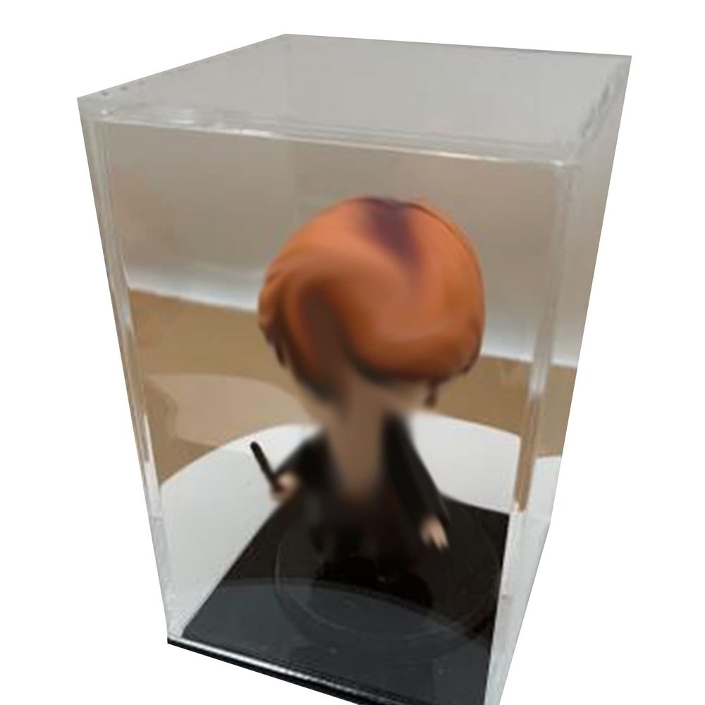 JYMENLING YANJINGYJ Display Clear Case, Protection Showcase, Acrylic Box, Dustproof for Pop Figures Display Diecast Car Black Base Size Can Be Customized (Color : Clear, Size : 18x14x37cm)
