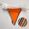 10M/32Ft Navy Blue Orange Pennant Banner Fabric Triangle Flag Cotton Bunting Garland for Outer Space Galaxy Birthday Anniversary Party Home Nursery Outdoor Garden Hanging Festivals Decoration (36Pcs) view 2
