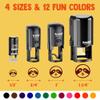 Matryoshka Babushka Russian Nesting Stacking Doll Self-Inking Rubber Stamp for Stamping Ink Stamper Crafting Planners - 1/2 Inch Mini - Pink Ink view 3
