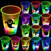 Ahuimeius 24 Pack Halloween Glow-in-The-Dark Cup Set with Horror Stickers for Party Decorations Event Fun, Glow Halloween Party Cups, House Parties Birthdays Concerts BBQ Beach Holidays view 1