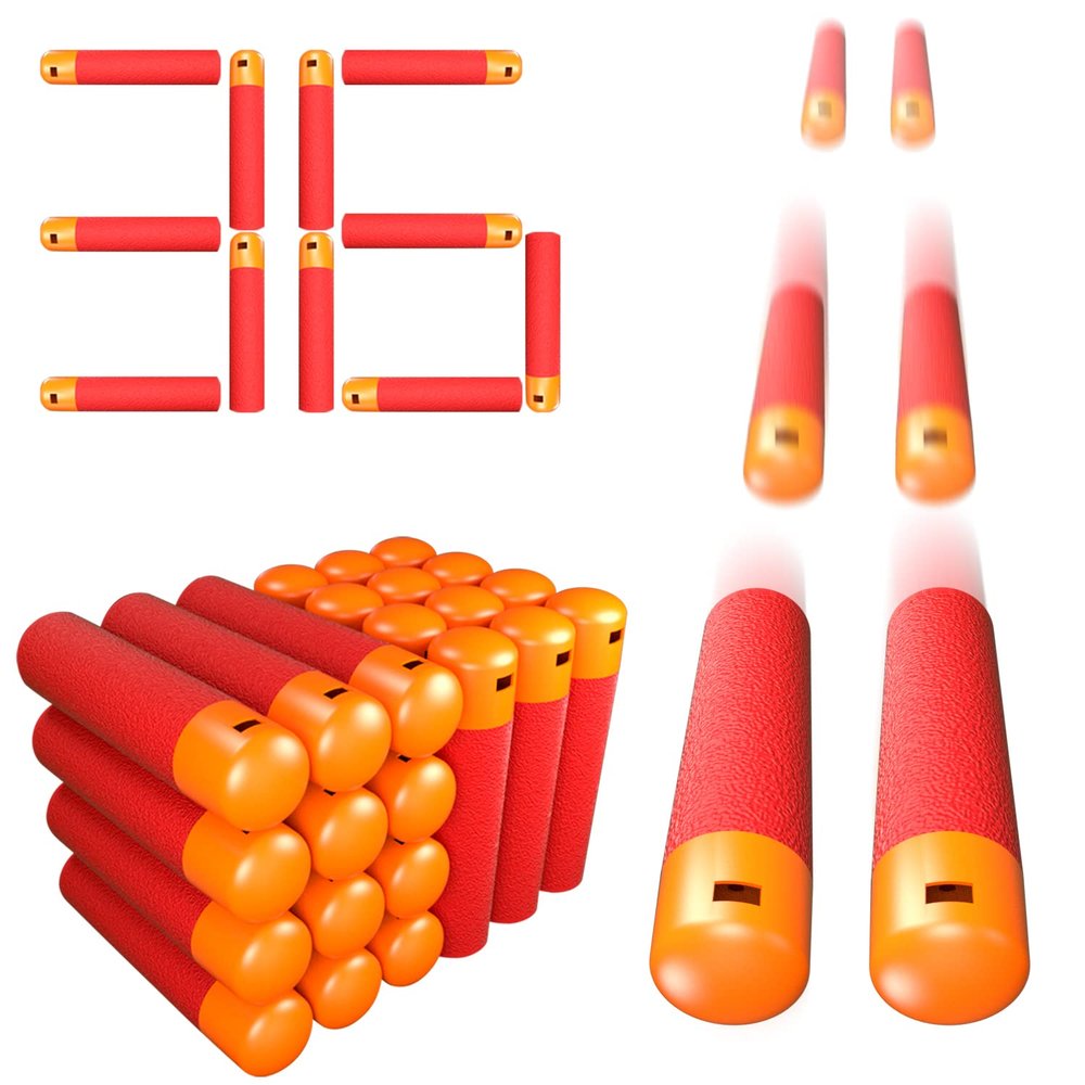 TORMEN Mega Darts Refill Pack Compatible for Nerf Mega Series, Red 36Pcs