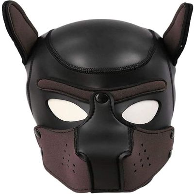 OnundOn Puppy Mask Neoprene Mask Halloween Hood Mask Doggy Mask for Games