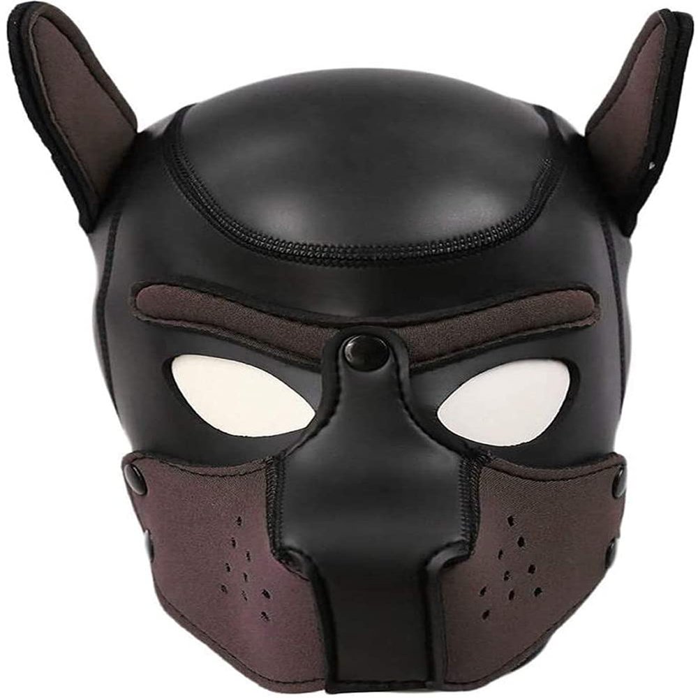 OnundOn Puppy Mask Neoprene Mask Halloween Hood Mask Doggy Mask for Games