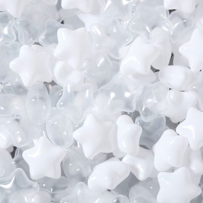 Star Ball Pit Balls Pack of 100 - Star Balls BPA&Phthalate Free Non-Toxic Crush Proof Ocean Ball Soft Plastic Balls for 1 2 3 4 5Years Toddlers Baby Kids Birthday Pool Tent Party (Star).