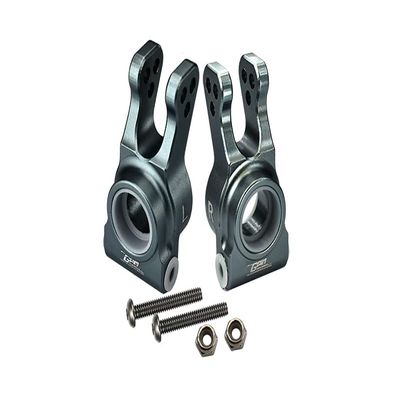 GPM For Losi 1:10 Lasernut U4 Tenacity LOS03028 / Tenacity DB Pro LOS03027V2 Upgrade Parts Aluminum Rear Knuckle Arm - 6Pc Set Gray Silver