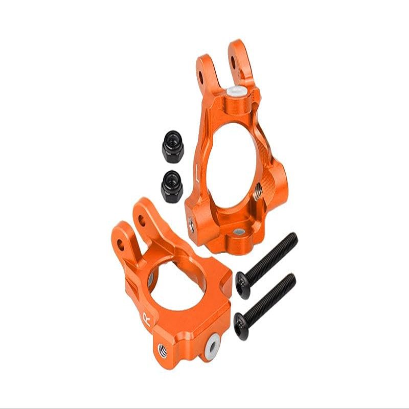 GPM For Losi 1:10 Lasernut U4 Tenacity LOS03028 / Tenacity DB Pro LOS03027V2 Upgrade Parts Aluminum Front C-Hubs - 6Pc Set Orange
